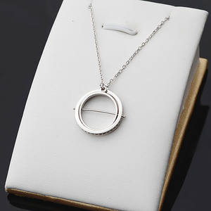 Collier pendentif globe en argent S925 fait main avec chaîne en jade et cire d'abeille, support creux pour perles, produit DIY pour femmes - Product Image 2