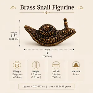 ของตกแต่งบ้านรูปหอยทากทองเหลืองวินเทจ SHUBHAM งานฝีมือขัดเงา ของที่ระลึก - Product Image 2