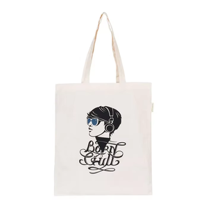 100 Percent Eco Friendly Recycled Organic Cotton <b>Canvas</b> <b>Tote</b> Bag Custom Logo Printed Plain Design Reusable Shopping Bag Gift - Product Image 4