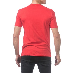 T-shirt pour homme en coton à col rond personnalisé de haute qualité, décontracté, à manches courtes, rouge - Product Image 2