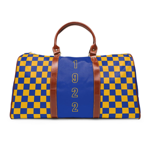 กระเป๋าเดินทาง Checkmate Sigma Gamma Rho รุ่น 1922 กระเป๋าเดินทางสำหรับชมรม SGRho ของขวัญสำหรับพี่น้อง กระเป๋าสะพายข้างสำหรับวันหยุดสุดสัปดาห์ - Product Image 1