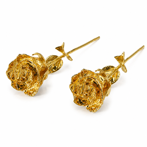 24k Gold Rose Dipped Real Rose Flower Eternal Luxury Gold Flower Gold Plated Rose for Anniversary Birthday <b>Gift</b> - Product Image 1