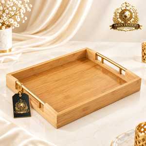Plateau de service ovale en bois naturel, plateau alimentaire en bois, fabricant et fournisseur en gros - Product Image 3
