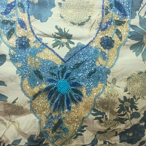 Luxury 100% Cotton Nonwoven Eco-Friendly A-Line Party Embroidery ODM Women's Jalabiya - Product Image 1