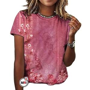 2024 nouveau été sublimation en gros de haute qualité 100% coton pp femmes T-shirts à manches courtes respirant Streetwear - Product Image 1