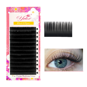 Extensiones de Pestañas de Seda de Visón PBT Hechas en Corea, Bandeja Mixta, Marca Privada, 0.05 0.07 0.10 C CC D L Curl 8-16mm, Precio de Fábrica al Por Mayor - Product Image 1