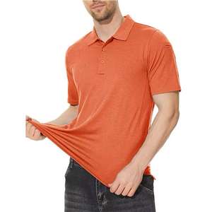 Camisas Polo para Hombre, Camisa Polo Casual de Jacquard, Camiseta Polo de Negocios de Manga Corta con Cuello y Botones, Camisa Polo de Golf - Product Image 5