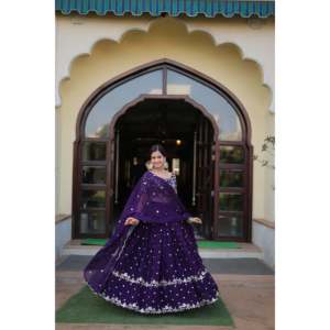 Desinger Wine lehenga choli - Product Image 3
