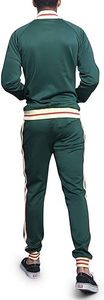 Chaqueta con cremallera y rayas laterales para hombre personalizada de alta calidad chándal con cordón en la cintura - Product Image 5