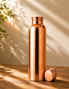 Leak Proof 1 litre Pure Copper Water <b>Bottle</b> mirror finish Plain Handmade Ayurvedic Drinking <b>Bottle</b> Wholesale Supplier India - Product Image 2