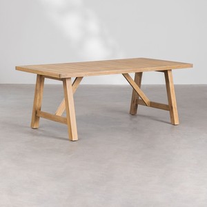 Table à manger ronde en bois de manguier Vandana Hexa Sierra - Product Image 1
