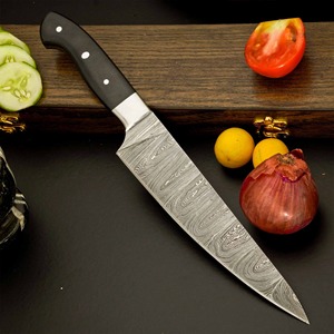 Coltello da Chef Artigianale in Acciaio Damasco Viking Art FH-196 con Manico in Micarta, Stile Industriale Ambidestro, Lama 8-9.9 pollici, Eco-Friendly - Product Image 4