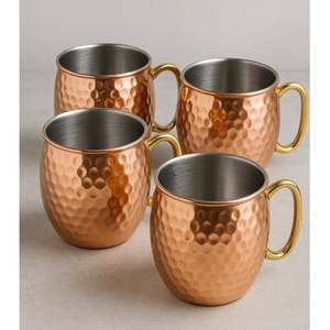 Tazas de Cobre con Asa, Diseño Vintage, Doble Pared, para Bebidas - Product Image 1