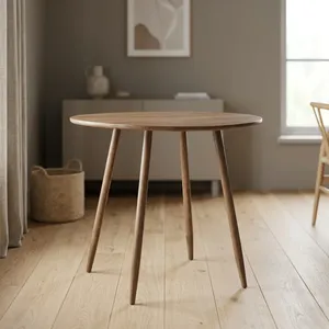 Modern <b>Round</b> <b>Wood</b> <b>Coffee</b> <b>Table</b> Midcentury Style Handmade Living Room Furniture - Product Image 2