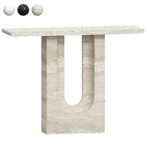 Trending <b>White</b> Marble Top Console <b>Table</b> With Gold Metal Frame Luxury Entryway Furniture Decor Use - Product Image 3