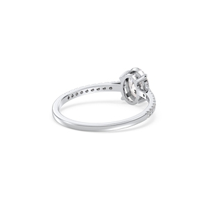 REYES Latest Design 14K Solid White Gold HPHT CVD Lab Grown Diamond Wedding Promise Ring For Women Birthday Gift Fine Jewelry - Product Image 6