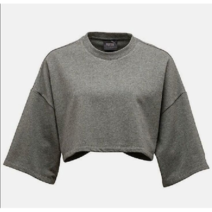 Top Corto Rosa para Mujer, Cuello Redondo, Manga Corta, Corte Regular, Color Sólido, Tejido de Algodón Lavado, Transpirable, Secado Rápido, para Actividades al Aire Libre - Product Image 5
