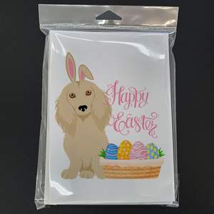 Whimsical A7 Size 5x7 Cream Dachshund Longhair <b>Easter</b> Greeting <b>Cards</b> <b>Pack</b> of 8 Blank Note <b>Cards</b> with Envelopes - Product Image 3