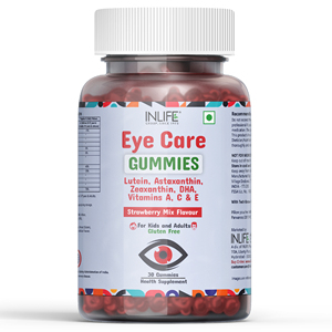 Gomitas para el Cuidado de los Ojos con Luteína, Zeaxantina, Omega 3, DHA de Algas, Astaxantina, Vitaminas A, C y E, 30 Unidades, Sabor a Fresa - Product Image 1