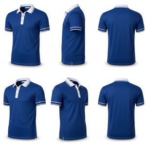 Chemise d'affaires pour homme 100% coton, coupe ajustée, col montant, tissu tricoté, broderie, design haut de gamme, vente en gros OEM - Product Image 3