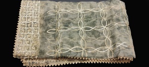 Handmade Heavy Gota Work Border Floral Printed 100-Inch Chiffon <b>Shawl</b>/Dupatta for <b>Women</b> Premium India Craft Art Scarf for Adults - Product Image 2