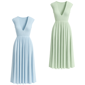 เดรสไหมพรมคอโอ แขนสั้น ทรงตรง เรียบง่าย ระบายอากาศได้ดี คุณภาพดี สำหรับผู้หญิง ขายส่ง - Product Image 1