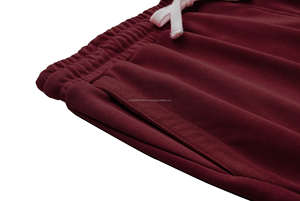 Short respirant doux en mélange de polyester et coton Offre Spéciale Joggers à taille élastique, teints unis, de haute qualité, pour hommes - Product Image 3