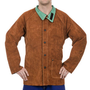 Chaqueta de Soldadura de Cuero Vacuno Premium, Resistente al Fuego y al Calor, Protección Contra Quemaduras, Chaqueta de Seguridad para Soldador, Equipo de Protección Personal Industrial - Product Image 1