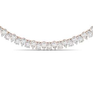 Collar de Diamantes con Baño de Oro Blanco para Mujer, Corte Brillante, Certificado IGI, Joyería Clásica para Boda, Color D, RAMDUT IMPEX - Product Image 4