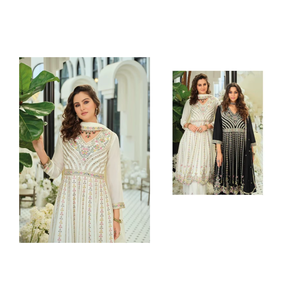 <span class=keywords><strong>Collezione</strong></span> di Lusso per l'Eid: Completo Palazzo in Chinon Pesante con Ricami Dettagliati, Salwar Suit Festivo Pronto <span class=keywords><strong>da</strong></span> Indossare per Donne - Product Image 1