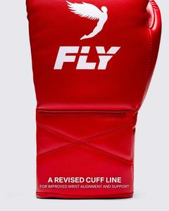 Gants de boxe professionnels rouges en cuir de vachette, avec sangle de poignet réglable, légers, pour l'entraînement et la salle de sport - Product Image 5