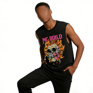Chaleco sin mangas de algodón para hombre OEM, estilo oversize, para gimnasio, entrenamiento, verano, ropa urbana, personalizable con marca. - Product Image 1