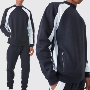 Conjunto Deportivo de Invierno para Hombre con Capucha y Diseño de Bloques de Color Personalizados, Logotipo Personalizado a Precio Económico - Product Image 2