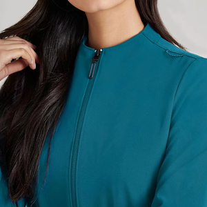 Uniformes Médicos de Última Moda, Uniformes de Enfermera Elegantes de Manga Corta con Logotipo Personalizado, Traje de Enfermera Elástico para Mujer, Uniforme para Salón de Belleza y Spa - Product Image 4