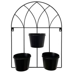 Jardinière suspendue en métal robuste pour usage extérieur avec support en chaîne robuste et finition décorative, marque privée - Product Image 4