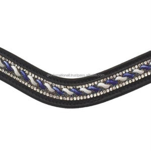 ที่คาดคิ้วหนังแท้สีดำรูปคลื่นพร้อมคริสตัลแบรนด์เพชรเทียม - Product Image 3