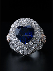 High Quality Hip Hop Iced Out VVS Moissanite Diamond <b>Rings</b> Women <b>Men</b> Heart Design Jewelry 925 Sterling <b>Silver</b> <b>Rings</b> <b>Men</b> - Product Image 5