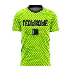 Customizable Green Soccer Jersey Set Sublimated Print Crew Neck Short Sleeve Breathable Polyester Uniform for Adults Unisex - Product Image 4