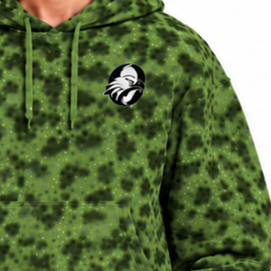 Olive Green <b>Leopard</b> <b>Print</b> <b>Hoodie</b> Oversized Pullover Streetwear Sweatshirt Heavyweight Fleece Kangaroo Pocket Casual Top - Product Image 5