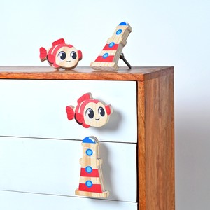 Nuevas Manijas de Madera de Pino para Cajones Infantiles, Tiradores de Armario con Diseño de Faro, Manijas Duraderas de Alta Calidad para Puertas de Dormitorio y Villa - Product Image 5