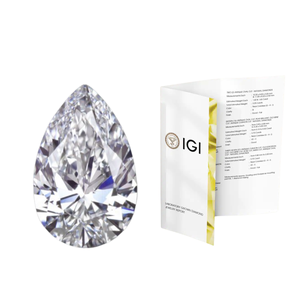 Diamantes Cultivados en Laboratorio CVD HPHT al por Mayor, Corte Brillante en Forma de Pera de 1.00 CT, D VVS1 VVS2, Certificado IGI, Piedras Preciosas Sueltas para Joyería - Product Image 4