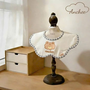 Babero de algodón orgánico certificado GOTS con cuello floral – Babero de alimentación para recién nacidos con estampado adorable, suave, grueso y altamente absorbente - Product Image 5