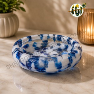 Porte-bougie carré en verre fait main résistant à la chaleur, support portable pour bougies votives et chauffe-plat pour la décoration intérieure - Product Image 2