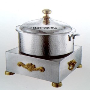 Recipientes de Acero Inoxidable para Servir Comida en Fiestas y Bodas, Calentador de Alimentos Tipo Buffet, Recipiente para Calentar Comida con Acabado Martillado, Buen Precio - Product Image 5