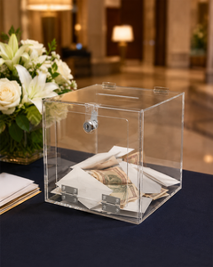 Caja de Donaciones Rectangular de Acrílico Segura y Multifuncional con Cerradura, Diseño Elegante para Eventos y Recaudaciones de Fondos, Precio de Fábrica 2026 - Product Image 3