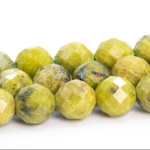 5MM Yellow Green <b>Turquoise</b> <b>Beads</b> Grade Genuine Natural Gemstone Faceted Round Loose <b>Beads</b> Bulk Lot Options - Product Image 1