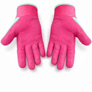 Guantes de Bateo de Béisbol SAAR INDUSTRIES de Alta Resistencia, Calidad Premium, Nuevo Modelo, Color Rosa Brillante, Diseño de Puño Corto con Velcro - Product Image 5
