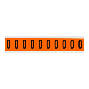 Números y Letras Brady de 1 Pulgada, Duraderos, Negros sobre Naranja, para Etiquetado de Tuberías y Equipos en Exteriores, Aprobados por la APWA - Product Image 1