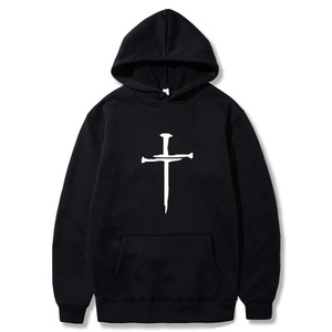 เสื้อฮู้ดดี้คู่รักชายหญิง ผ้าฝ้าย 100% สำหรับฤดูหนาว แบบปักลายได้ตามต้องการ ทรงโอเวอร์ไซส์ สไตล์สตรีทแวร์ - Product Image 2