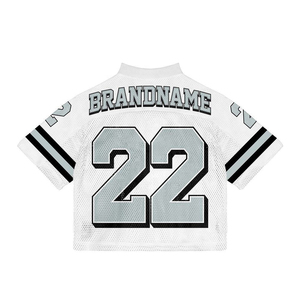 Customized Streetwear Retro American Vintage Style Classic Baseball Mesh Football Boxy T-Shirt Soccer Jersey for <b>Men</b> - Product Image 6